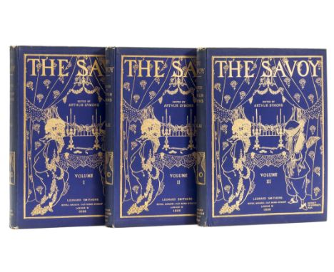 Symons (Arthur, editor) The Savoy, 3 vol. bound from the original 8 parts, first edition, with the Christmas card by Aubrey B