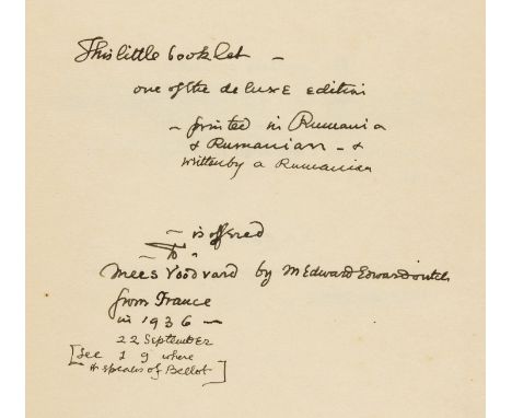 Craig (Edward Gordon) Nothing or the Bookplate, with a Handlist by E.Carrick [Edward "Teddy" Craig], number 84 of 280 copies,