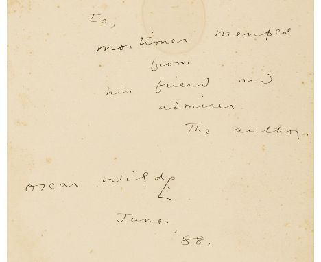 Wilde (Oscar) The Happy Prince and other tales, first edition, frontispiece and 2 plates by Walter Crane, head-pieces by Jaco