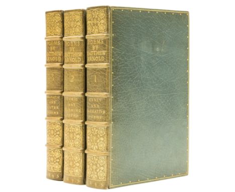 Doves Bindery.- Arnold (Matthew) Poems, 3 vol., bound in blue-grey-green crushed morocco, by T.J.Cobden-Sanderson at the Dove