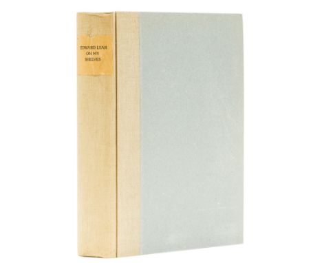 Bremer Press.- Field (William B. Osgood) Edward Lear on my Shelves, number 112 of 155 copies on hand-made paper (unsigned as 