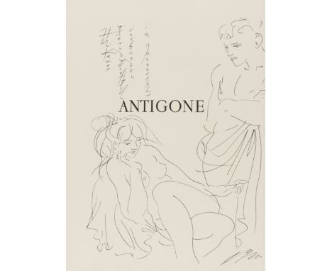 Erni (Hans).- Sophocles. Antigone, one of 230 copies signed by the editor and artist, this copy enhanced with two original pe