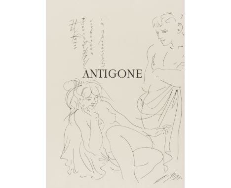 Erni (Hans).- Sophocles. Antigone, one of 230 copies signed by the editor and artist, this copy enhanced with two original pe