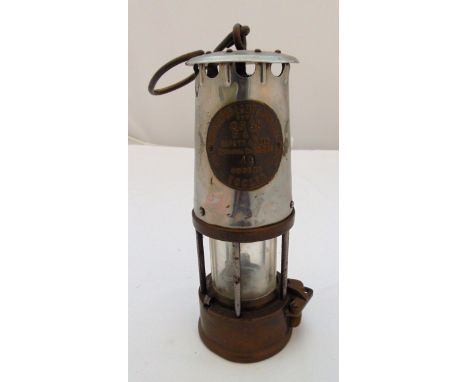 The Protector Lamp and Lighting Co. Ltd miners safety lamp, 23cm (h)