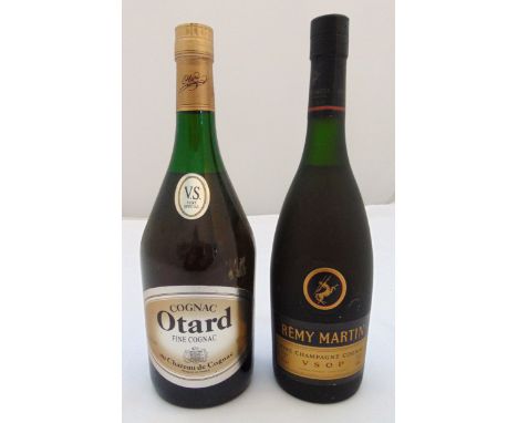 Remy Martin Fine Champagne Cognac VSOP 70cl and Otard Fine Cognac 1 litre