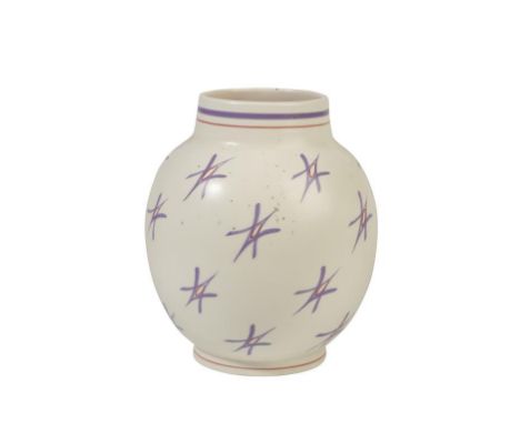 POOLE POTTERY "FREEFORM" VASE, globular form, shape no. 717, decorated in the "Stars" FSU pattern, painted by Pat Dightam and