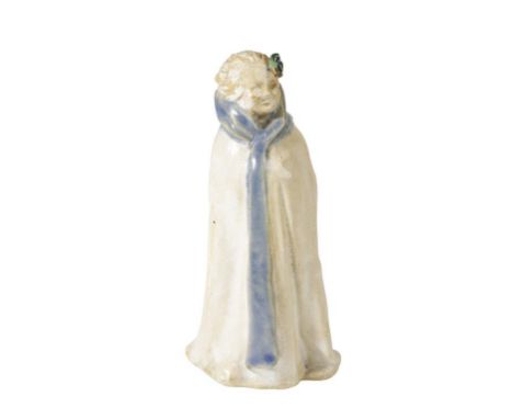 ASHTEAD POTTERY (POOLE POTTERY INTEREST): A GLAZED STONEWARE FIGURE modelled as a girl in a bath towel, designed by Phoebe St