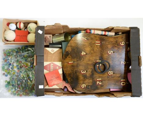 A COLLECTION OF VINTAGE AND LATER TOYS AND GAMES, INCLUDING MARBLES AND SEVERAL MODERN GAMES, ETC  Good condition