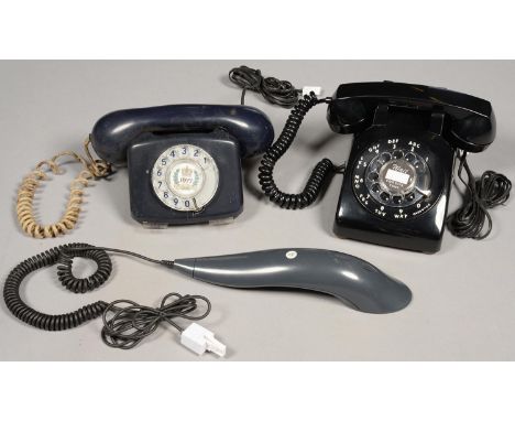 A PHILIPPE STARCK THOMSON TELEPHONE, A NORTH AMERICAN 500 TELEPHONE AND A ROYAL SILVER JUBILEE COMMEMORATIVE BLUE TELEPHONE 1