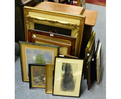 A group of assorted pictures and prints to include a tapestry 
