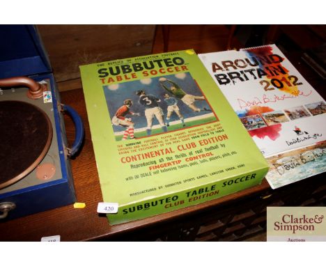 A circa 1970's Subbuteo table football game