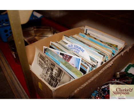 A box of mixed post-cards 