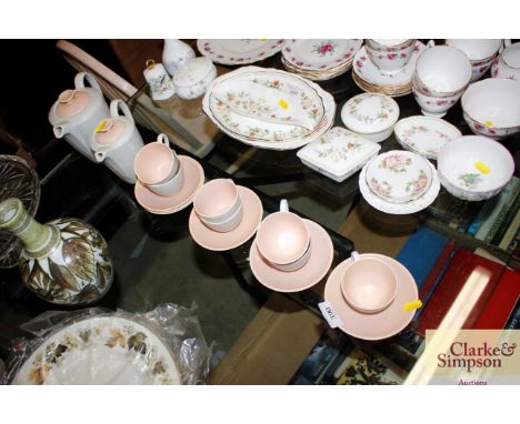 A Poole Pottery twin tone coffee set