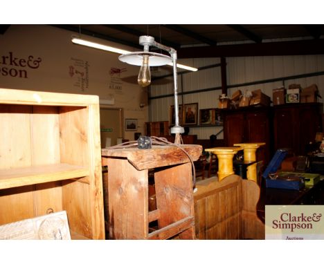 An industrial style occasional table/lamp