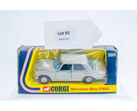 Manufacturer  - Corgi | Description - Mercedes-Bens 240D | Stock Code - 285 | Notes - Original Box| Scale - 1:36 | Certificat