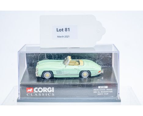 Manufacturer  - Corgi | Description - Mercedes-Benz 300 SL Roadster Soft Top | Stock Code - 03501 | Notes - None| Scale - 1:4