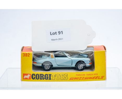 Manufacturer  - Corgi | Description - Porsche Tagara 911S | Stock Code - 382 | Notes - Reproduction Box| Scale - 1:43 | Certi