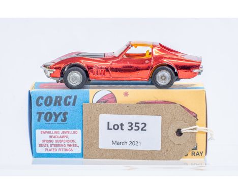 Manufacturer  - Corgi | Description - Chevrolet Corvette Stingray | Stock Code - 310 | Notes - Reproduction Box| Scale - 1:43