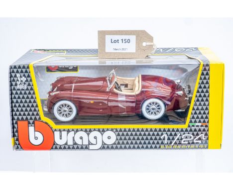 Manufacturer  - BURAGO  | Description - Jaguar XK 120 Roadster | Stock Code - 18-22018 | Notes - None| Scale - 1:24 | Certifi
