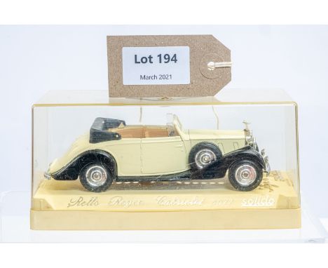 Manufacturer  - Solido | Description - Rolls Royce - Cabriolet | Stock Code - 4077 | Notes - None| Scale - 1:43 | Certificate