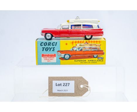 Manufacturer  - Corgi | Description - Superior Ambulance on Cadillac Chassis | Stock Code - 437 | Notes - Original Box| Scale