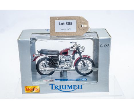 Manufacturer  - Maisto | Description - Triumph T120 Bonneville | Stock Code - 39345 | Notes - None| Scale - 1:18 | Certificat