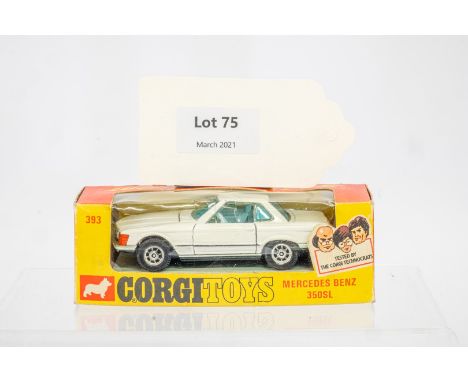 Manufacturer  - Corgi | Description - Mercedes-Bens 350SL | Stock Code - 393 | Notes - Original Box| Scale - 1:43 | Certifica