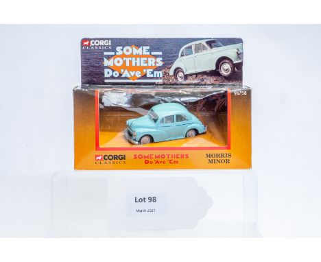 Manufacturer  - Corgi | Description - Morris Minor - Some Mothers Do 'Ave 'Em | Stock Code - 96758 | Notes - Original Box| Sc