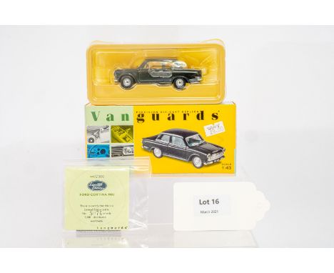 Manufacturer  - Vanguards | Description - Ford Cortina MK I - Goodwood Green | Stock Code - VA07300 | Notes - None| Scale - 1