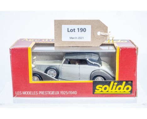 Manufacturer  - Solido | Description - Rolls Royce 46 | Stock Code - 52033 | Notes - None| Scale - 1:43 | Certificate - No