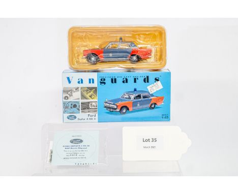 Manufacturer  - Vanguards | Description - Ford Zephyr 4 MK III - RAF Bomb Disposal | Stock Code - VA60001 | Notes - None| Sca