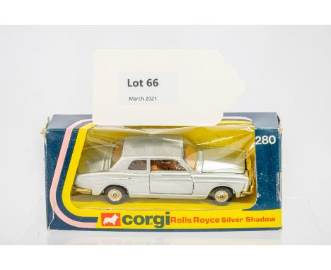 Manufacturer  - Corgi | Description - Rolls-Royce Silver Shadow | Stock Code - 280 | Notes - Original Box| Scale - 1:36 | Cer