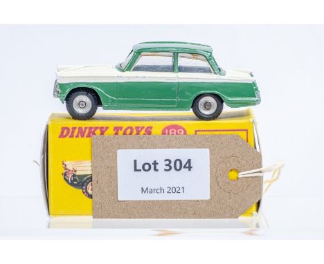 Manufacturer  - Dinky | Description - Triumph Herald | Stock Code - 189 | Notes - Reproduction Box| Scale - 1:43 | Certificat