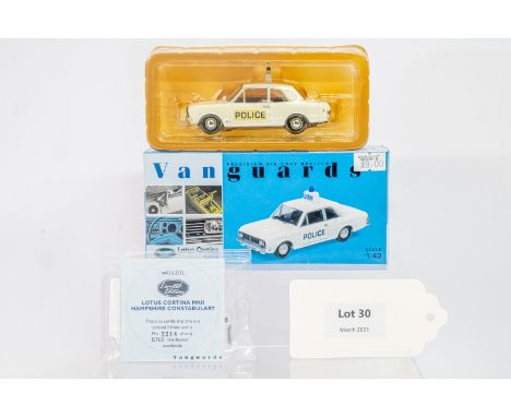 Manufacturer  - Vanguards | Description - Ford Lotus Cortina MKII - Hampshire Constabulary | Stock Code - VA04101 | Notes - N