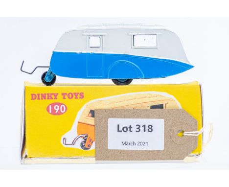 Manufacturer  - Dinky | Description - Caravan | Stock Code - 190 | Notes - Reproduction Box| Scale - 1:43 | Certificate - No