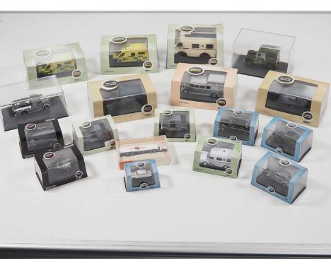 A group of OXFORD DIECAST mostly 1:76 scale vehicles in original boxes, together with a WIKING N gauge lorry - VG in G/VG box