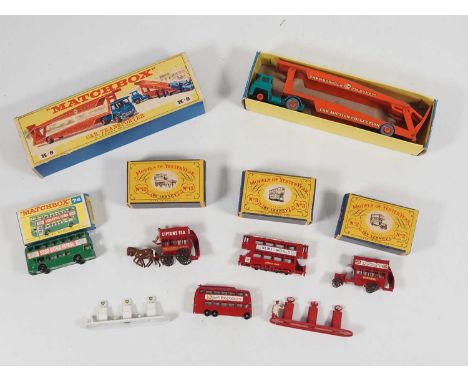 A group of MATCHBOX diecast models to include a K-8 Car Transporter - F/G in G boxes (where boxed) (8)
