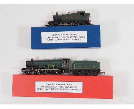 A group of unboxed HORNBY and LIMA OO gauge steam locomotives in GWR livery - VG in G collectors boxes (2)