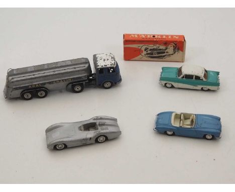 A quantity of vintage MARKLIN diecast vehicles to include a boxed MARKLIN 8011 Mercedes racing car - F/G in F/G box (where bo