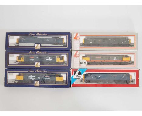 A group of LIMA OO gauge class 37 diesel locomotives in various liveries - VG in G/VG boxes (6)