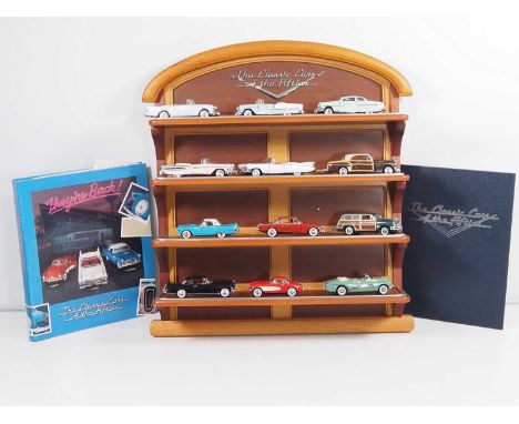 A complete FRANKLIN MINT 1:43 scale 'Classic Cars of the Fifties' collection comprising twelve individual diecast cars (loose