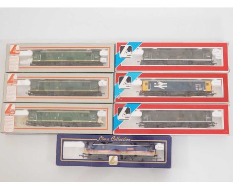 A group of LIMA OO gauge class 73 Electro-Diesel locomotives in various liveries (some duplication noted) - G/VG in G/VG boxe