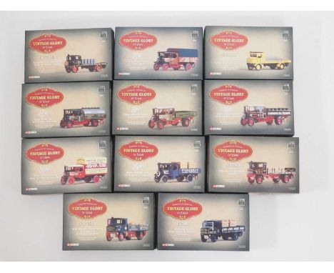 A group of CORGI 1:50 scale diecast 'Vintage Glory of Steam' Foden and Sentinel steam lorries - VG/E in VG boxes (11)