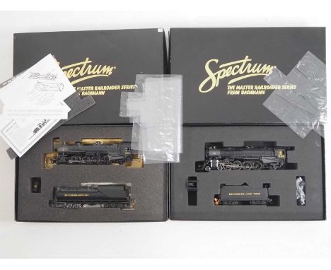 A pair of SPECTRUM American outline HO gauge steam locomotives comprising USRA Light and Heavy Mountain examples both re-lett
