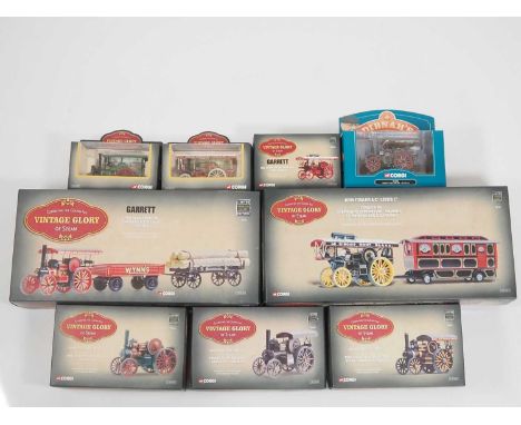 A group of CORGI 1:50 scale 'Vintage Glory of Steam' Showmans' Locomotives and Road Engines - VG/E in VG boxes (9)