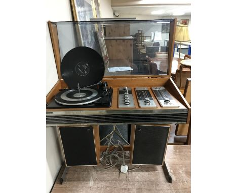 A mid 20th century Decca Sound Compact 3 music centre with speakers 