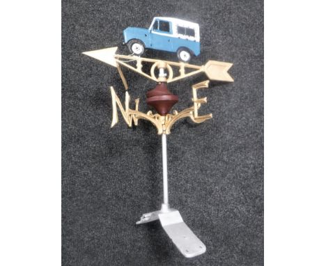 A cast metal Land Rover weather vane 