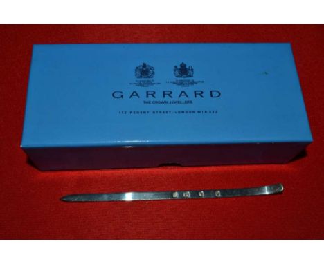 Garrard silver letter opener, boxed