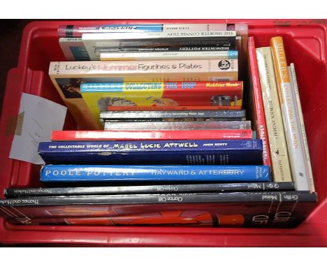 A box of miscellaneous mainly antiques reference books, to include; John Henty The Collectable Work of Mabel Lucy Atwell, Hay