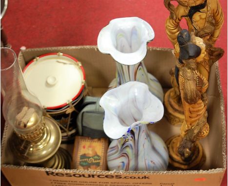 A collection of miscellaneous items, to include; novelty ice bucket in the form of a drum for the Royal Anglian Regiment, bra